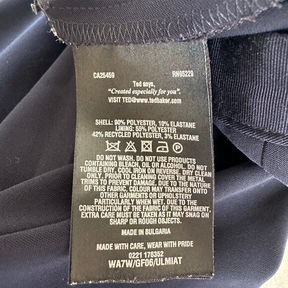 Ted Baker London Navy Women's Dress Pants 24Wx27L Size 0 - Picture 10 of 10